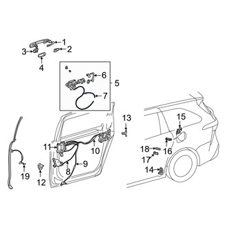 Toyota OE - Right Sliding Door Lock Actuator Cable