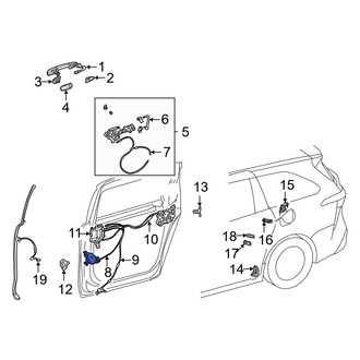 Toyota OE - Front Left Upper Sliding Door Latch