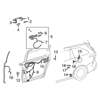 Toyota OE - Front Right Lower Sliding Door Latch