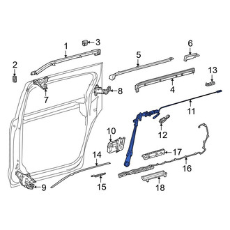 Toyota OE - Left Sliding Door Lock Actuator Cable
