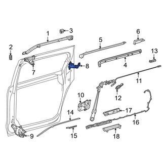 Toyota OE - Left Center Sliding Door Roller Bracket