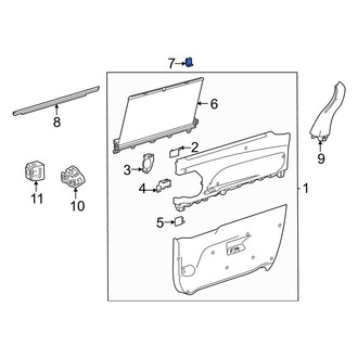 Toyota OE - Door Glass Sunshade Clip