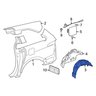 Toyota OE - Rear Right Quarter Panel Splash Shield