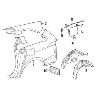 Toyota OE - Rear Fuel Door Bumper