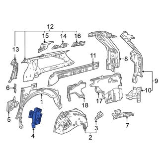 Toyota OE - Rear Left Frame Stiffener