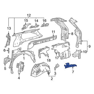 Toyota OE - Rear Left Lower Quarter Panel Extension