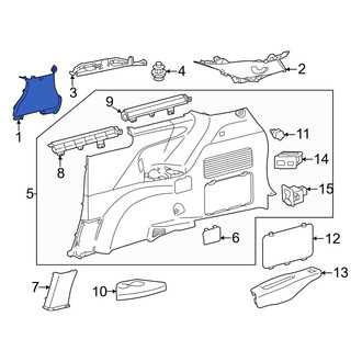 Toyota OE - Right Body C-Pillar Trim Panel