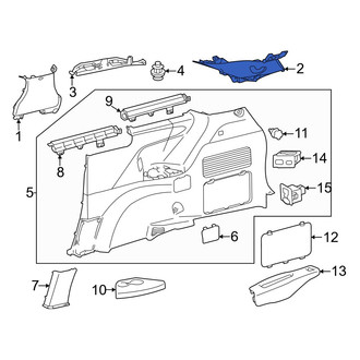 Toyota OE - Right Body D-Pillar Trim Panel