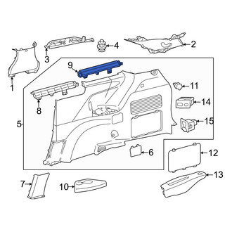 Toyota OE - Rear Right Door Glass Sunshade