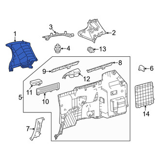 Toyota OE - Left Body C-Pillar Trim Panel