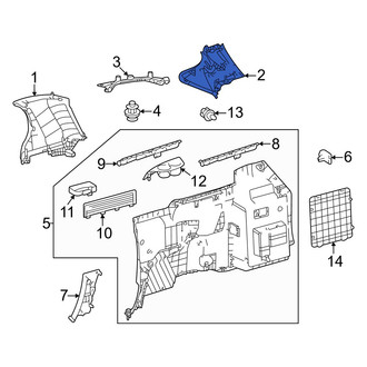 Toyota OE - Left Body D-Pillar Trim Panel