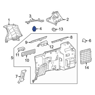 Toyota OE - Upper Quarter Panel Trim Panel Clip