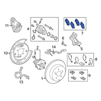 Toyota OE - Rear Disc Brake Pad Set