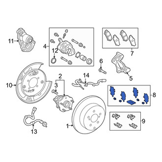 Toyota OE - Rear Disc Brake Pad Shim Kit