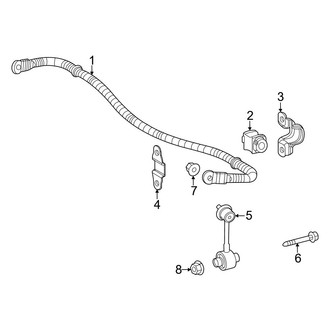 Toyota OE - Rear Suspension - Stabilizer Bar & Components (FWD)