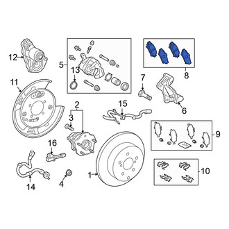 Toyota OE - Rear Disc Brake Pad Set