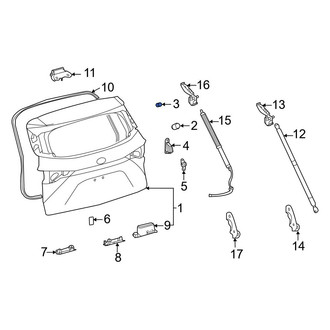 Toyota OE - Rear Upper Liftgate Stop Bumper