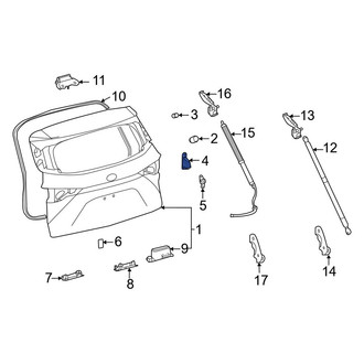 Toyota OE - Rear Right Liftgate Insulator