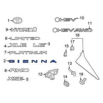Toyota OE - Rear Hatch Emblem