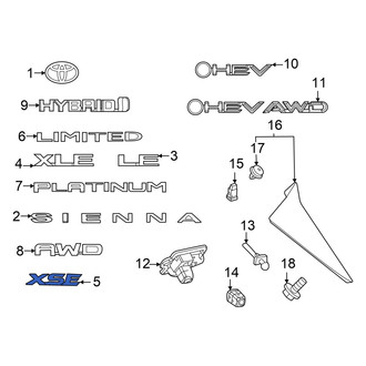 Toyota OE - Rear Deck Lid Emblem