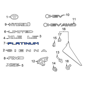 Toyota OE - Rear Hatch Emblem