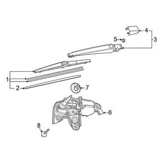 Toyota OE - Lift Gate - Wiper & Washer Components
