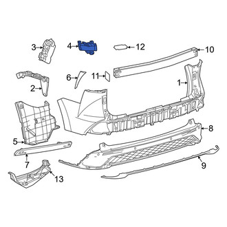 Toyota OE - Rear Right Inner Bumper Cover Support Rail