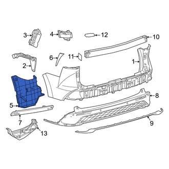 Toyota OE - Rear Right Bumper Splash Shield