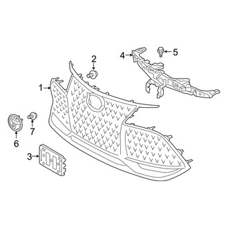 Toyota OE - Front Bumper & Grille - Grille & Components (Piano Black Mesh)