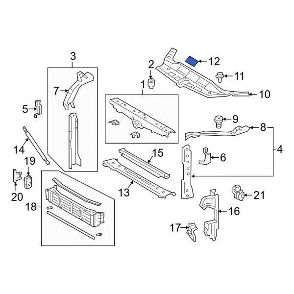 Radiator Support Access Cover Bracket