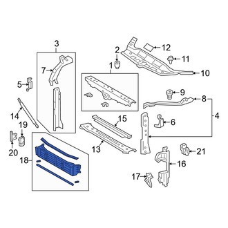 Toyota OE - Front Radiator Shutter Assembly