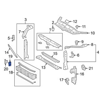 Toyota OE - Front Radiator Support Air Deflector Actuator