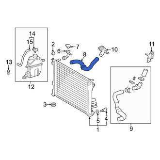Toyota OE - Upper Radiator Coolant Hose