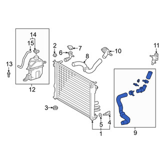 Toyota OE - Upper Radiator Coolant Hose
