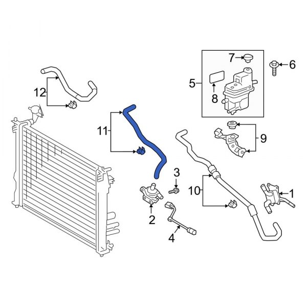 Drive Motor Inverter Coolant Line