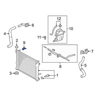 Toyota OE - Engine Coolant Overflow Hose Adapter