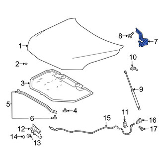 Toyota OE - Front Left Hood Hinge