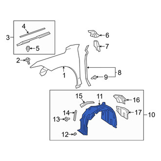Toyota OE - Front Right Fender Splash Shield