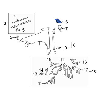 Toyota OE - Front Right Fender Extension Panel