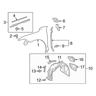 Toyota OE - Front Right Fender Splash Shield
