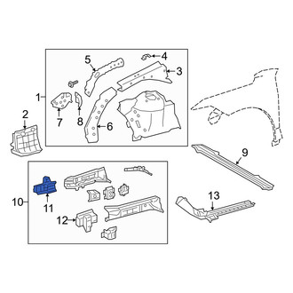 Toyota OE - Front Right Outer Frame Rail End