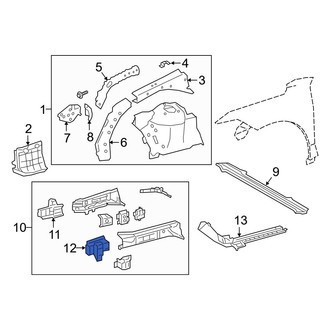 Toyota OE - Front Left Inner Frame Rail End