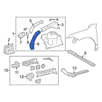 Toyota OE - Front Right Fender Apron Extension