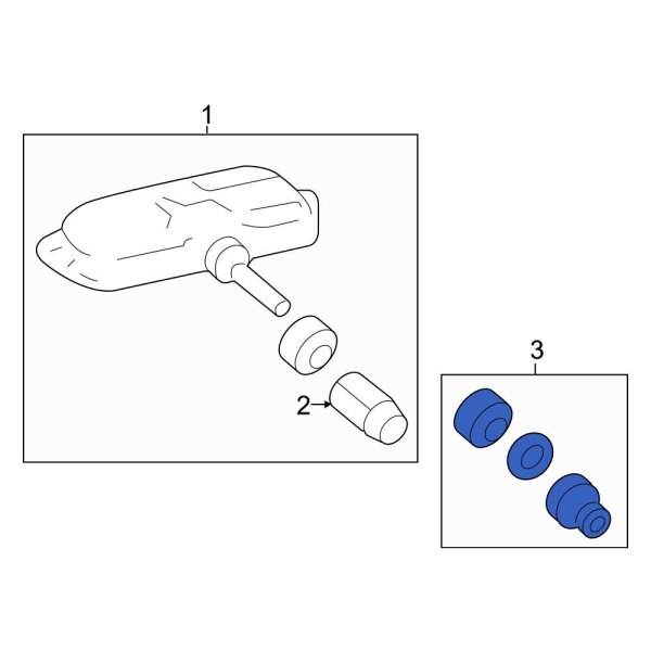 Tire Pressure Monitoring System (TPMS) Sensor Service Kit