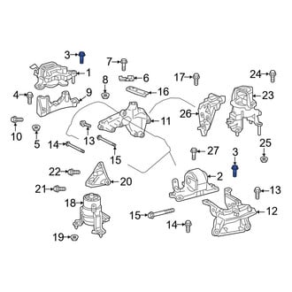 Toyota OE - Rear Engine Mount Bolt