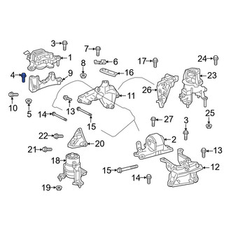 Toyota OE - Right Lower Engine Mount Bolt