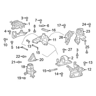 Toyota OE - Engine / Transaxle - Engine & Transmission Mounting (3.5L)