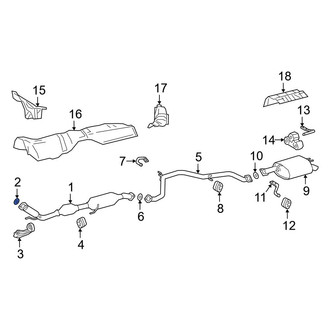 Toyota OE - Rear Exhaust Muffler Gasket