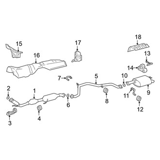 Toyota OE - Exhaust System - Exhaust Components (2.5L)