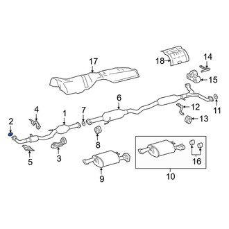 Toyota OE - Rear Exhaust Muffler Gasket